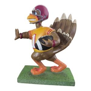 Robert Stanley Football Turkey Figurine Unisex 6in Multicolor Excellent Resin